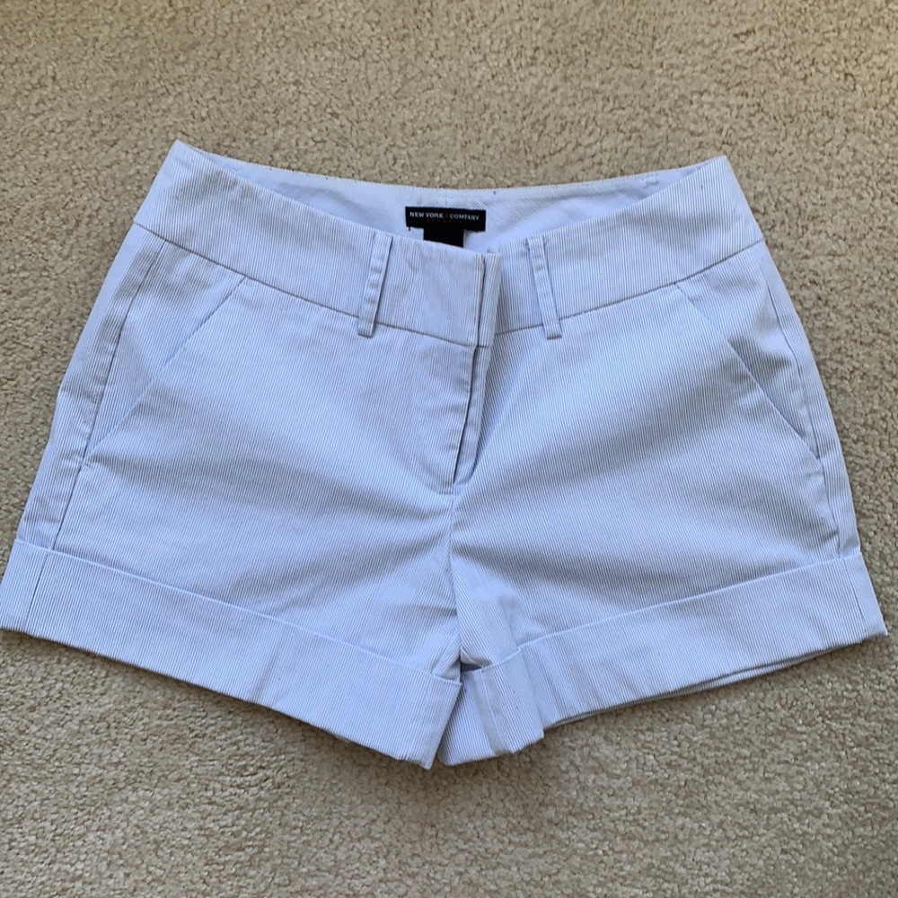 Blue and white stripe shorts